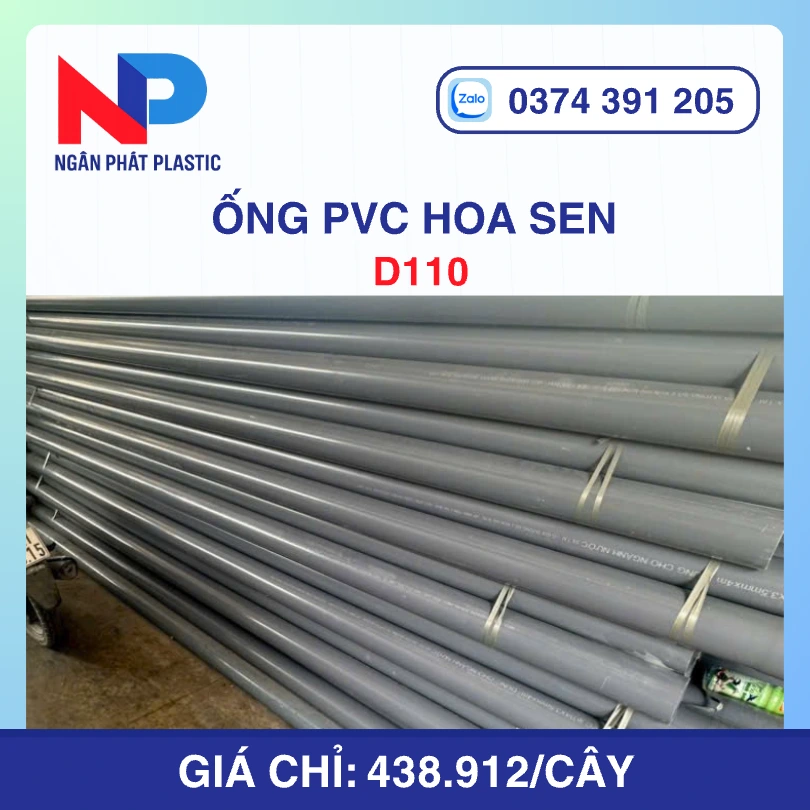 Ống Nhựa PVC D110 Hoa Sen
